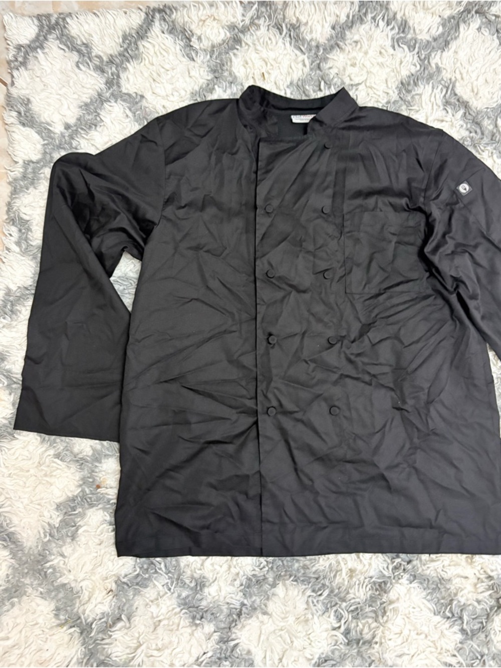 Chef Works Men's Black Double-Breasted Chef Jacket size L